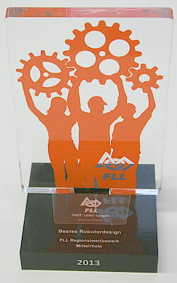 1. Preis in der Spezialdisziplin Robo-Design